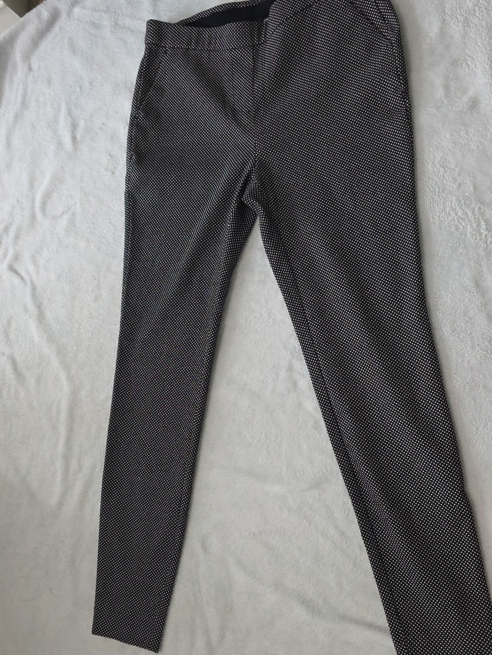 Men's Black & White Micro-Pattern Stretch Pants